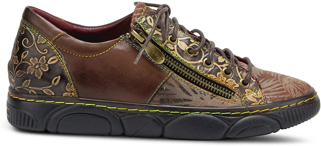 Spring Step LArtiste Womens Danli Sneaker 5.5-6 Taupe Multi
