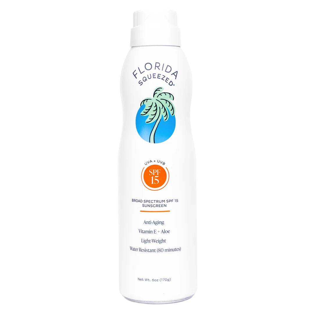 Florida Squeezed SPF 15 Sunscreen Non-Aerosol Spray 6 oz