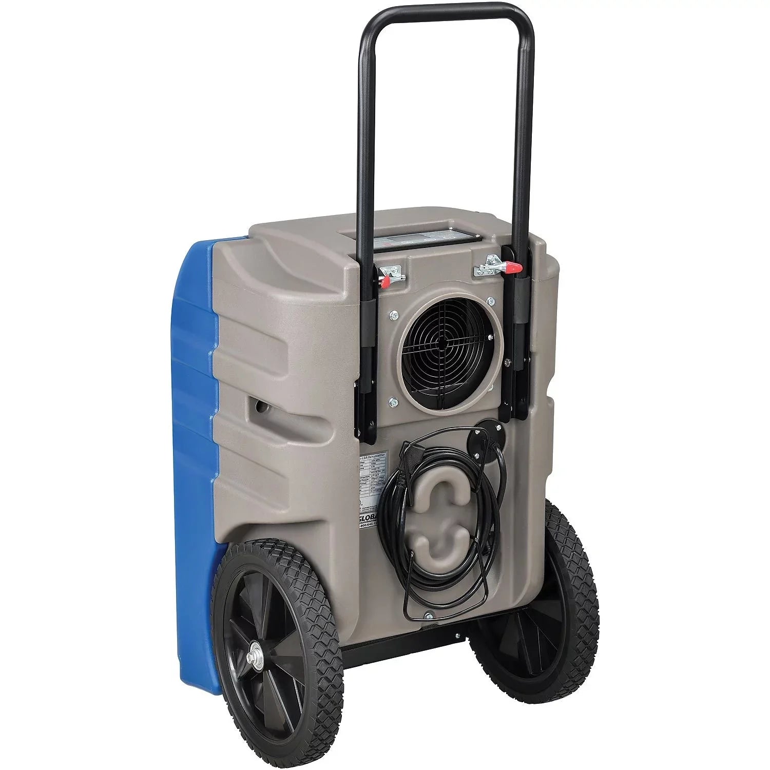 Global Industries Dehumidifier Commercial Grade Refrigeration 145 Pints Day Dehumidification with Water Pump - Blue