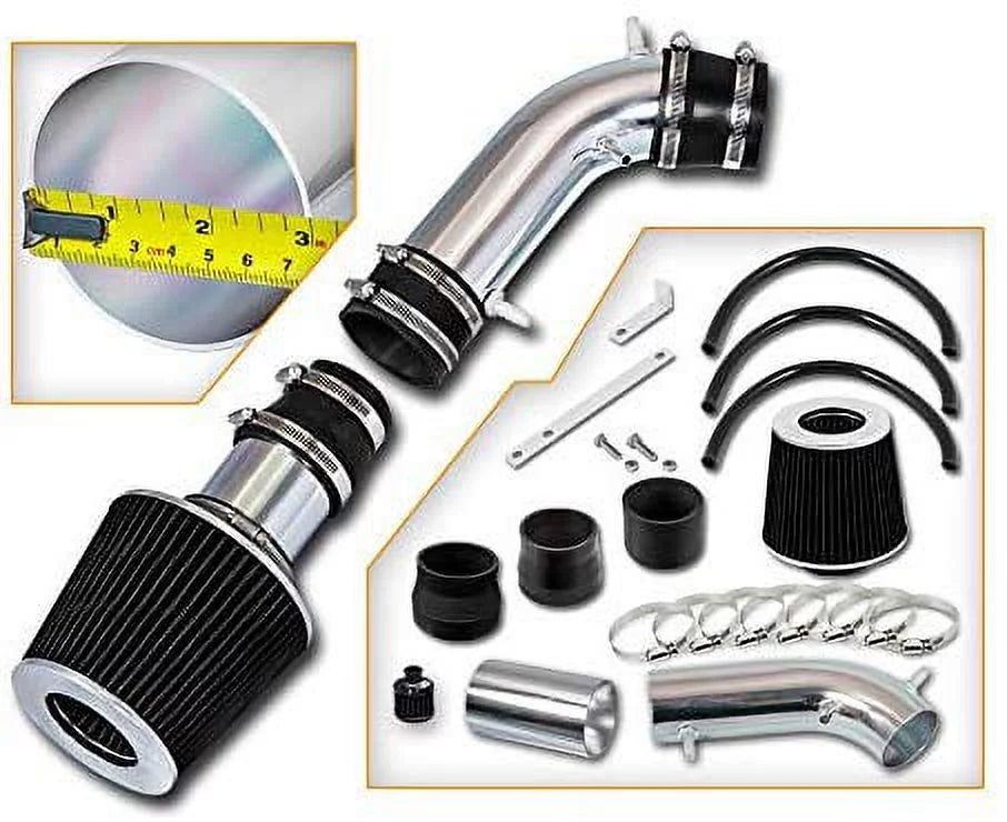 Rtunes Racing Short Ram Air Intake Kit + Filter Combo RED Suitable For 96-98 Toyota 4Runner 3.4L / 95-98 Toyota T100 / Toyota Tacoma 3.4L