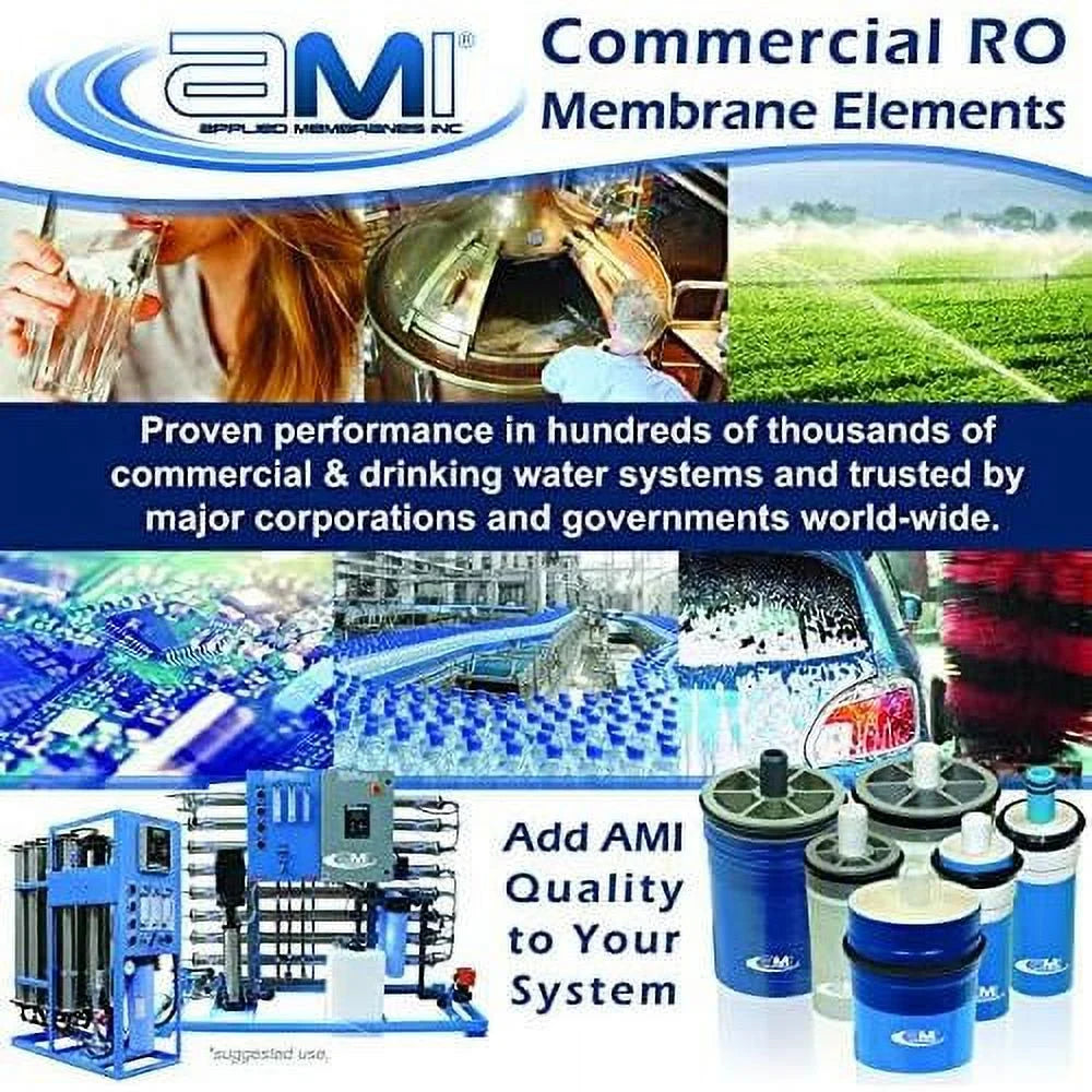 Reverse Osmosis Membrane For Tap Water | 1,000 GPD At 225 Psi | 99.5% Rejection | Replacement RO Membrane | M-T2540A