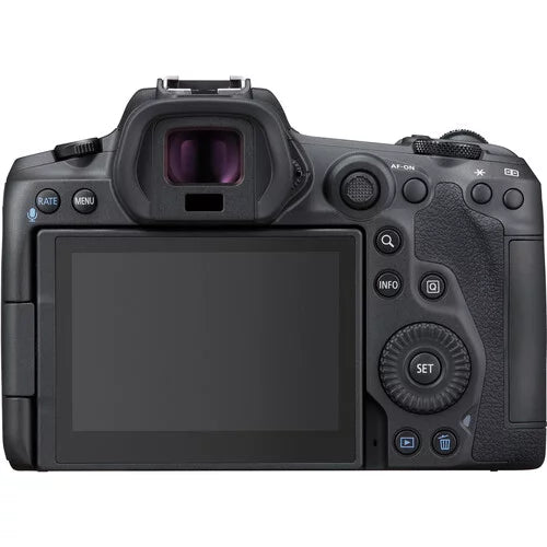 Canon EOS R5 Full Frame Mirrorless Camera with RF 24-105mm STM & 75-300mm III + 420-800mm HD Lenses, Accessories: 2X 64GB Memory Cards, LED Video Light, Microphone, Extra Battery, Case & More