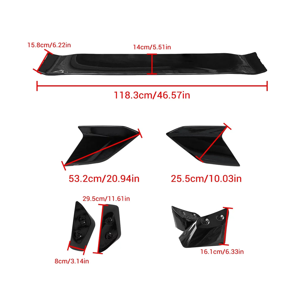 NINTE Rear Spoiler Trunk for 2022-2024 11th Honda Civic Hatchback Tail Wing Spoiler