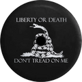 2018 2019 Wrangler JL Backup Camera Liberty or Death Don't Tread on Me Snake Brushed Steel Spare Tire Coating for Jeep RV 32 Inch