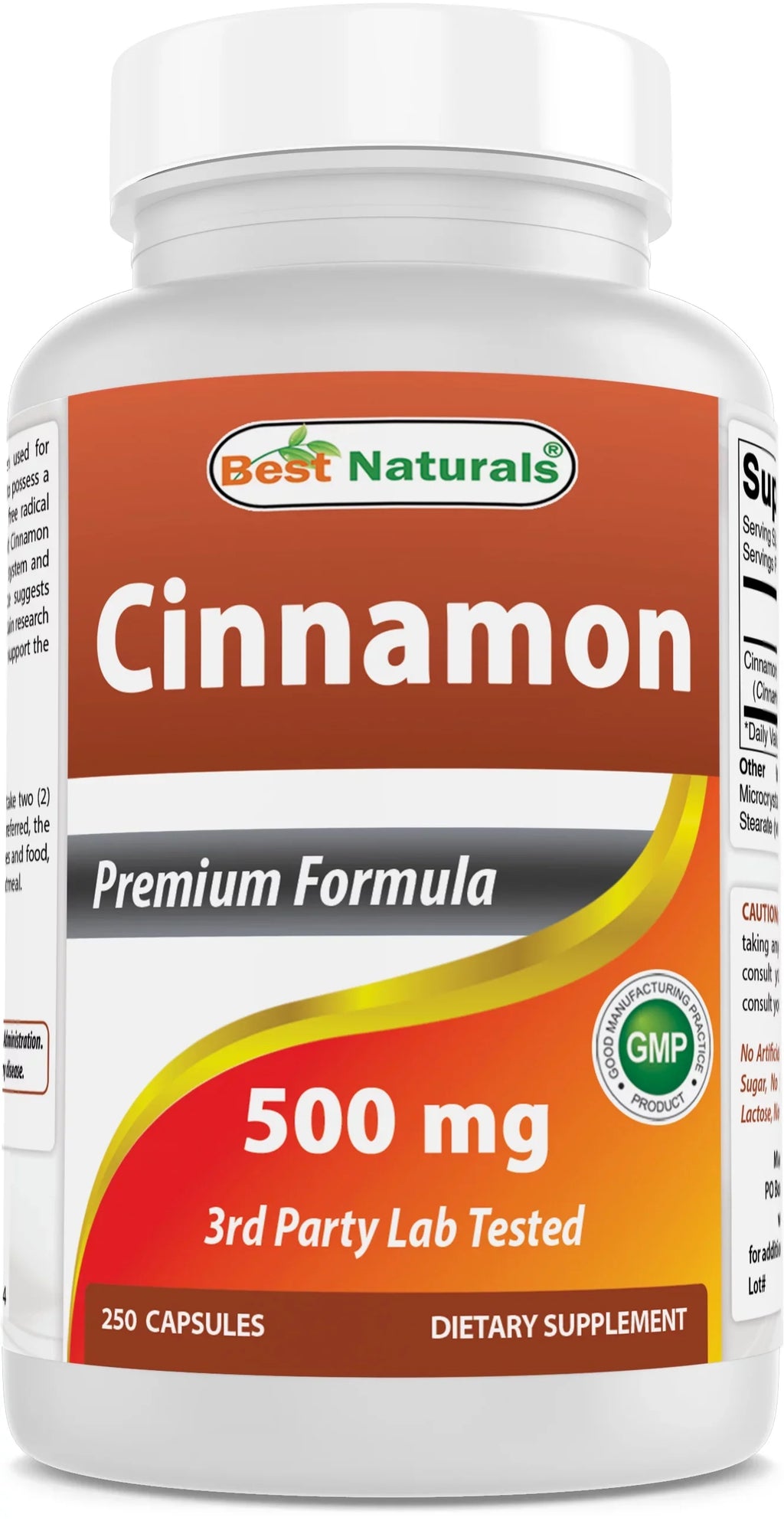 3 Pack Best Naturals Cinnamon 500 mg 250 Capsules