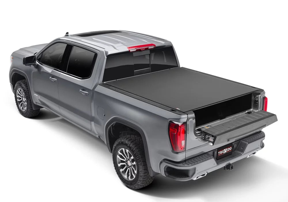 TruXedo Pro X15 Soft Roll Up Truck Bed Tonneau Protection | 1472601 | Suitable with 2019 - 2023 Chevy/GMC Silverado/Sierra, works w/ MultiPro/Flex tailgate 6' 7" Bed (79.4")