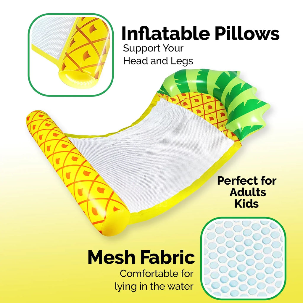 Eli PineappleSwimming Pool Water Hammock Lounger, Stay in Water Float