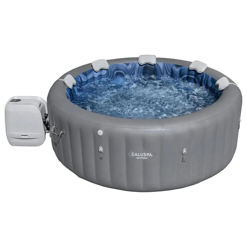 Bestway SaluSpa Santorini HydroJet Hot Tub w/Set of 4 SaluSpa Pool/Spa Seat
