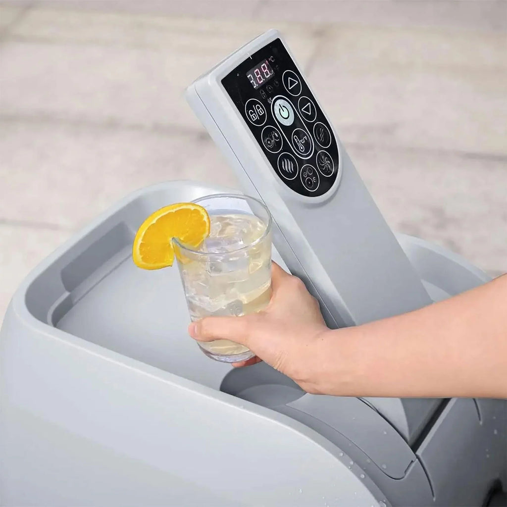 Bestway SaluSpa Santorini HydroJet Hot Tub w/Set of 4 SaluSpa Pool/Spa Seat