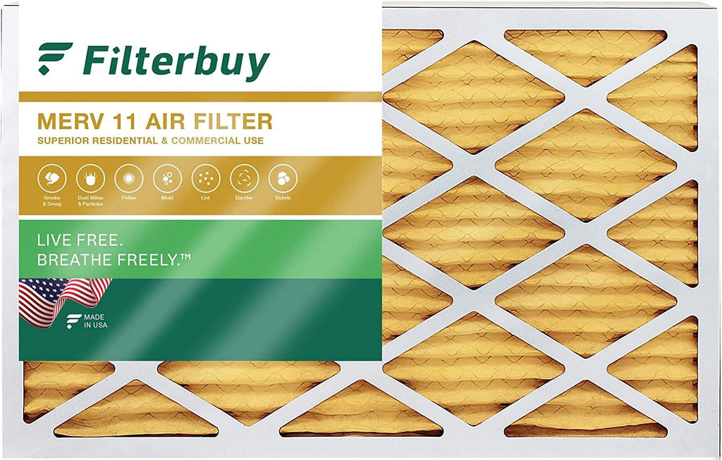 Filterbuy 18x30x1 MERV 11 Pleated HVAC AC Furnace Air Filters (1-Pack)
