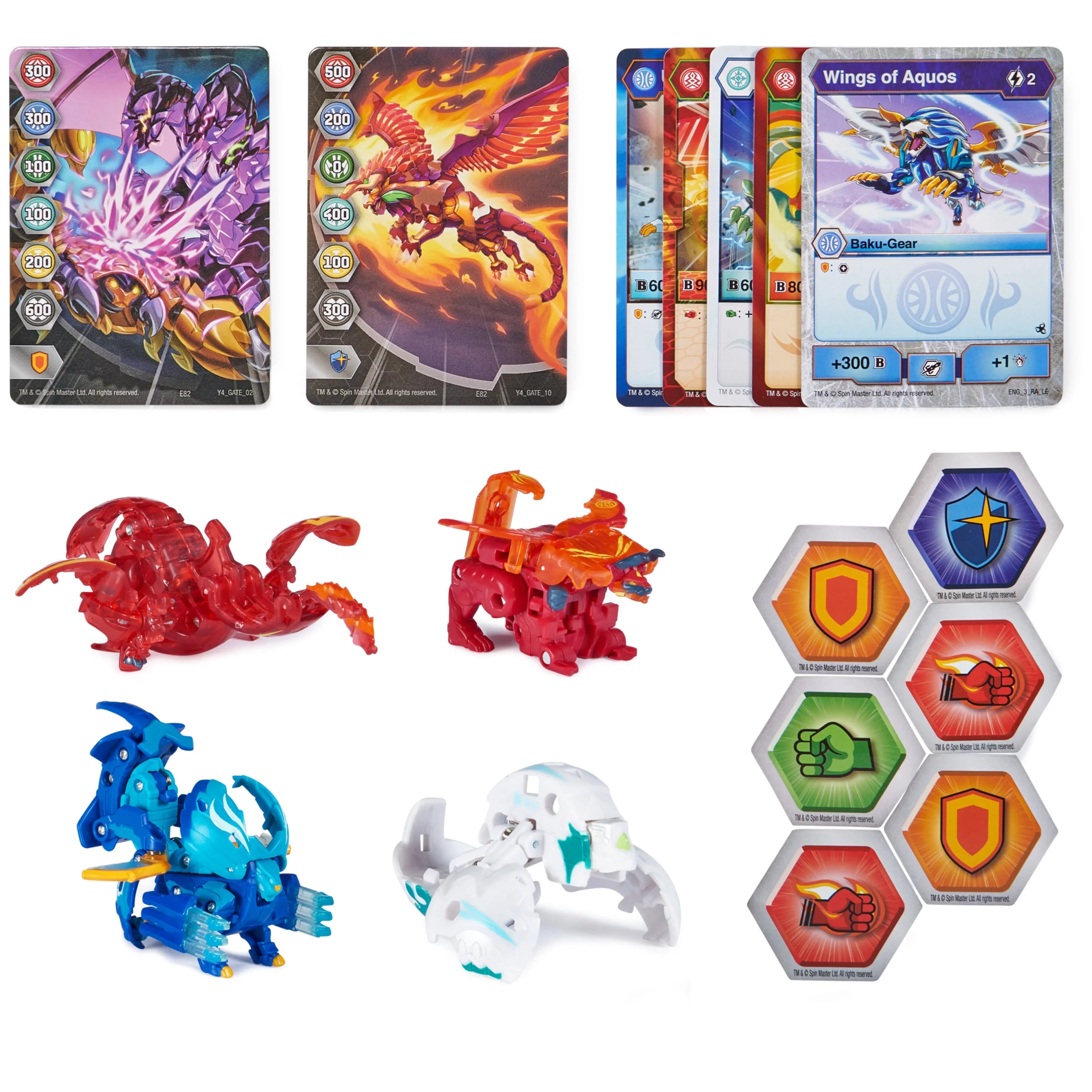 Bakugan Legends Collection 4-Pack, Cycloid Bakugan, Arcleon Geogan, Nillious Nova and more