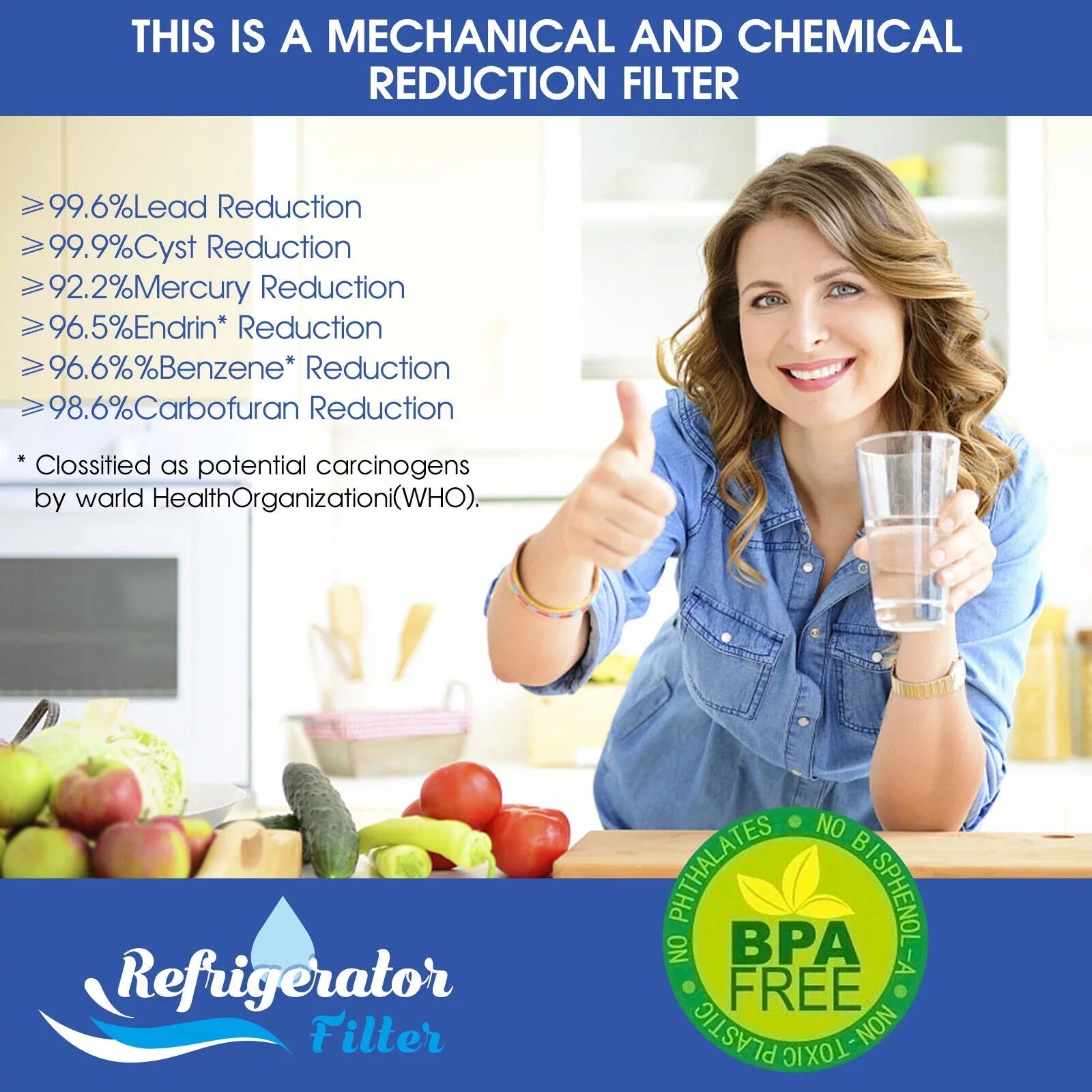 4 Pack Matching with Kenmore 9082 469082 Refrigerator Water Filter