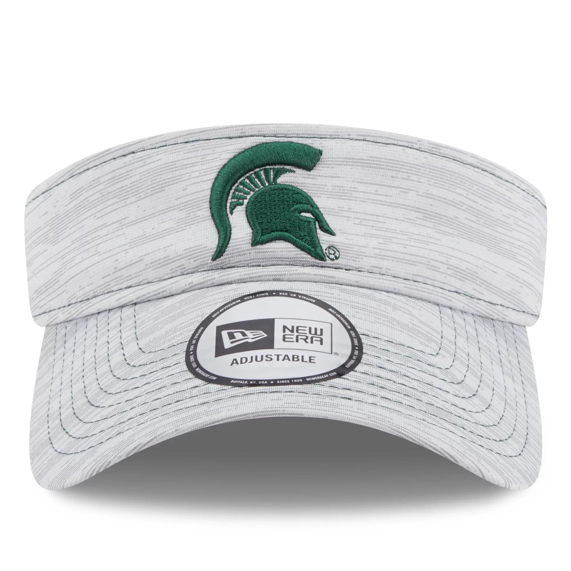 Men's New Era Gray Michigan State Spartans Logo Adjustable Visor - OSFA