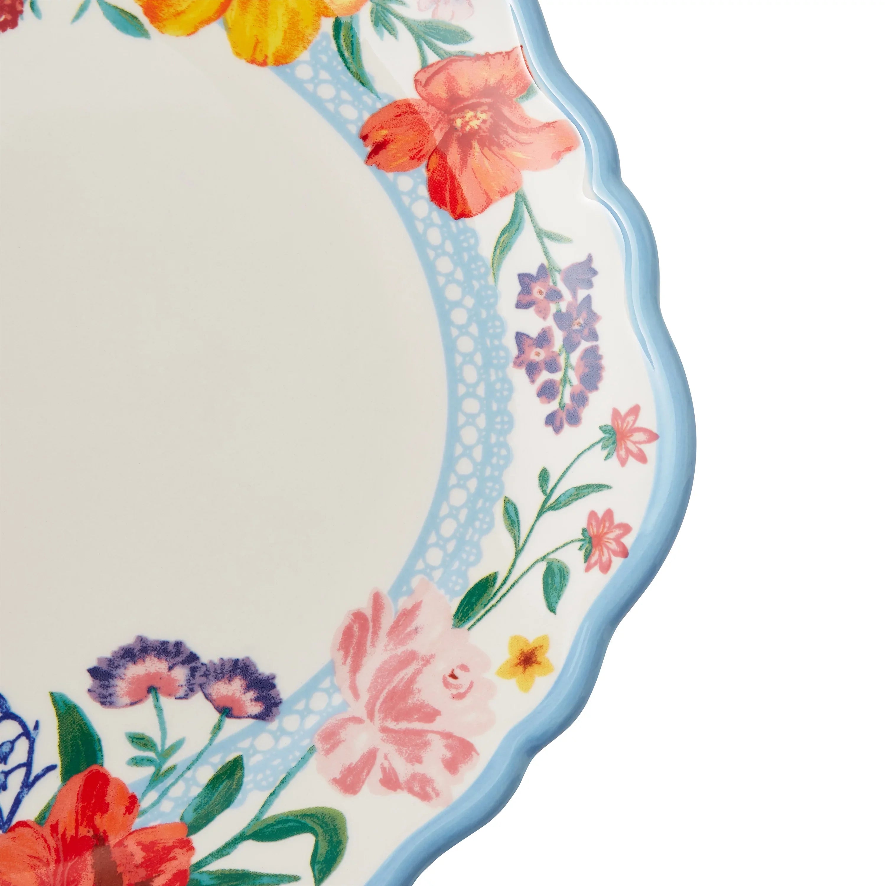 The Pioneer Woman Brilliant Blooms Stoneware Serve Platter