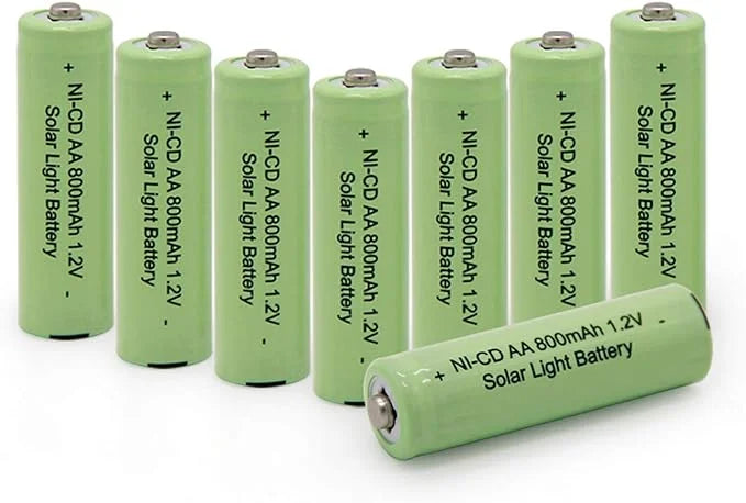 BAOBIAN AA NiCd 800mAh 1.2V Rechargeable Batteries for Outdoor Solar Garden Lights, Remotes, Mice Solar Light Batteries (8 PCS)