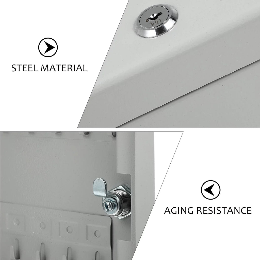 Etereauty Key Wall Box Mount Lock Case Security Organizer Cabinet Storage Holder Management Safe Locking Hanging Car