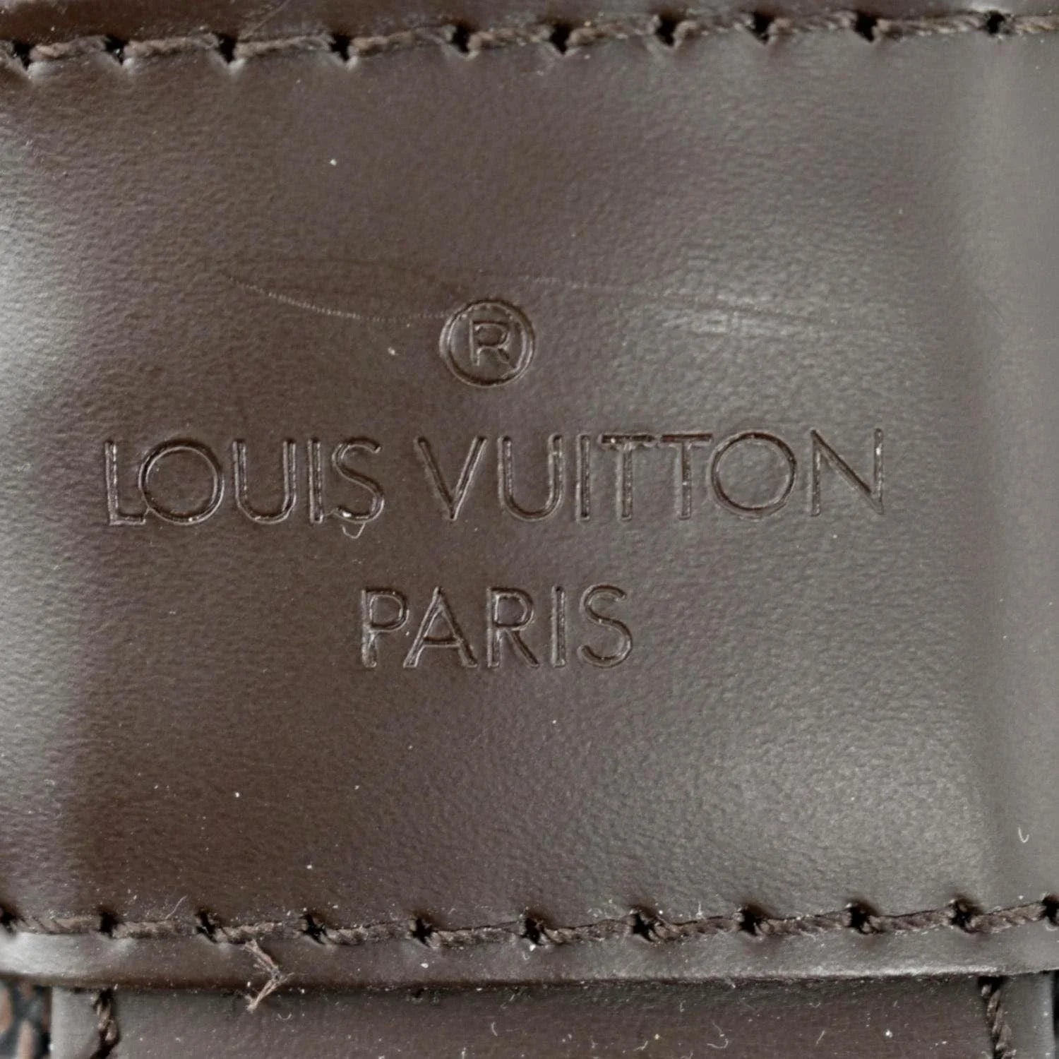 Pre-owned LOUIS VUITTON Lockit Cuir Obsession Leather Satchel Bag Grey