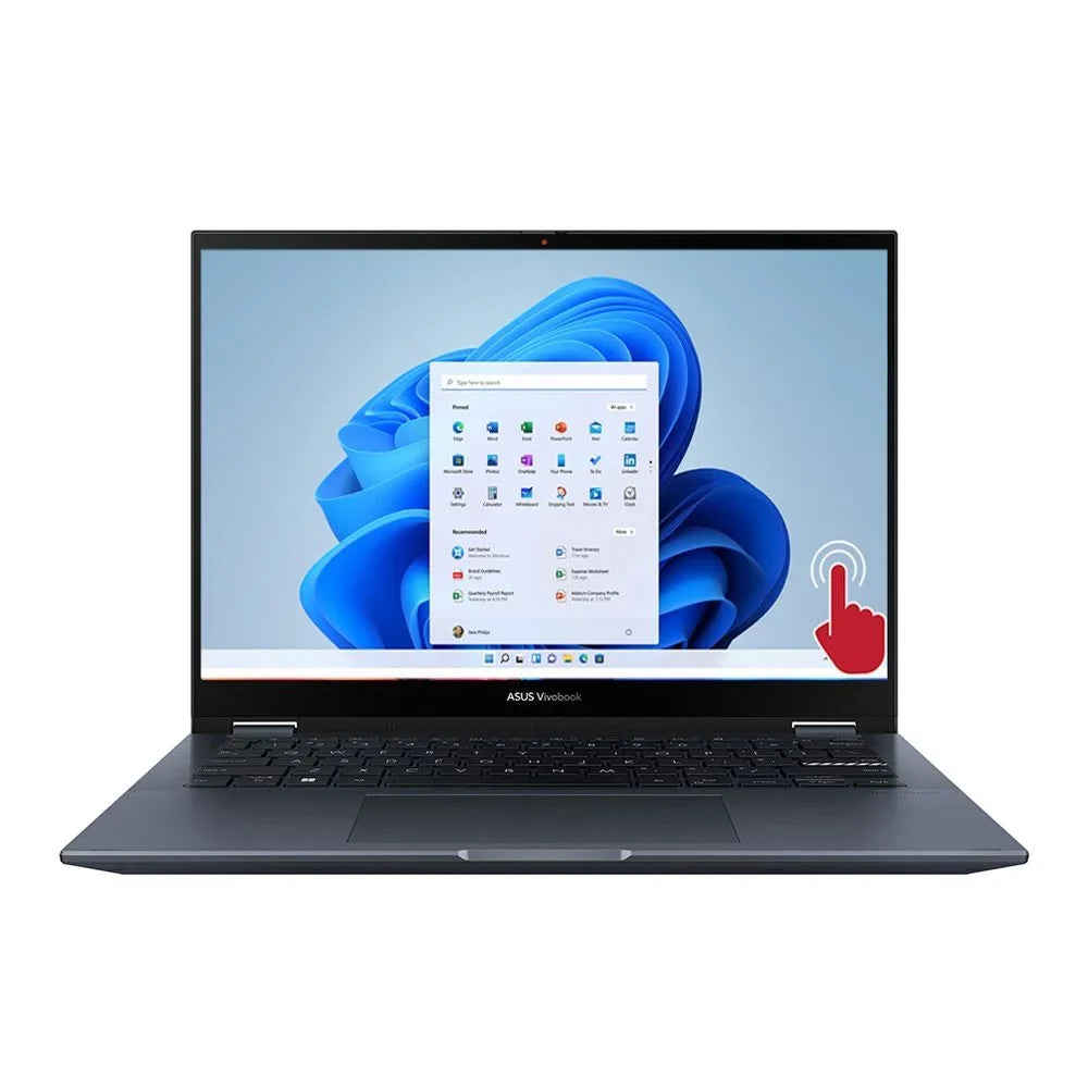 ASUS Vivobook S Flip TP3402ZA-OS34T 14" 2-in-1 Laptop Computer Quiet Blue Intel Core i3 12th Gen 1220P 1.1GHz Processor 8GB DDR4 RAM 256GB Solid State Drive Intel UHD Graphics WiFi BT Windows 11 Home