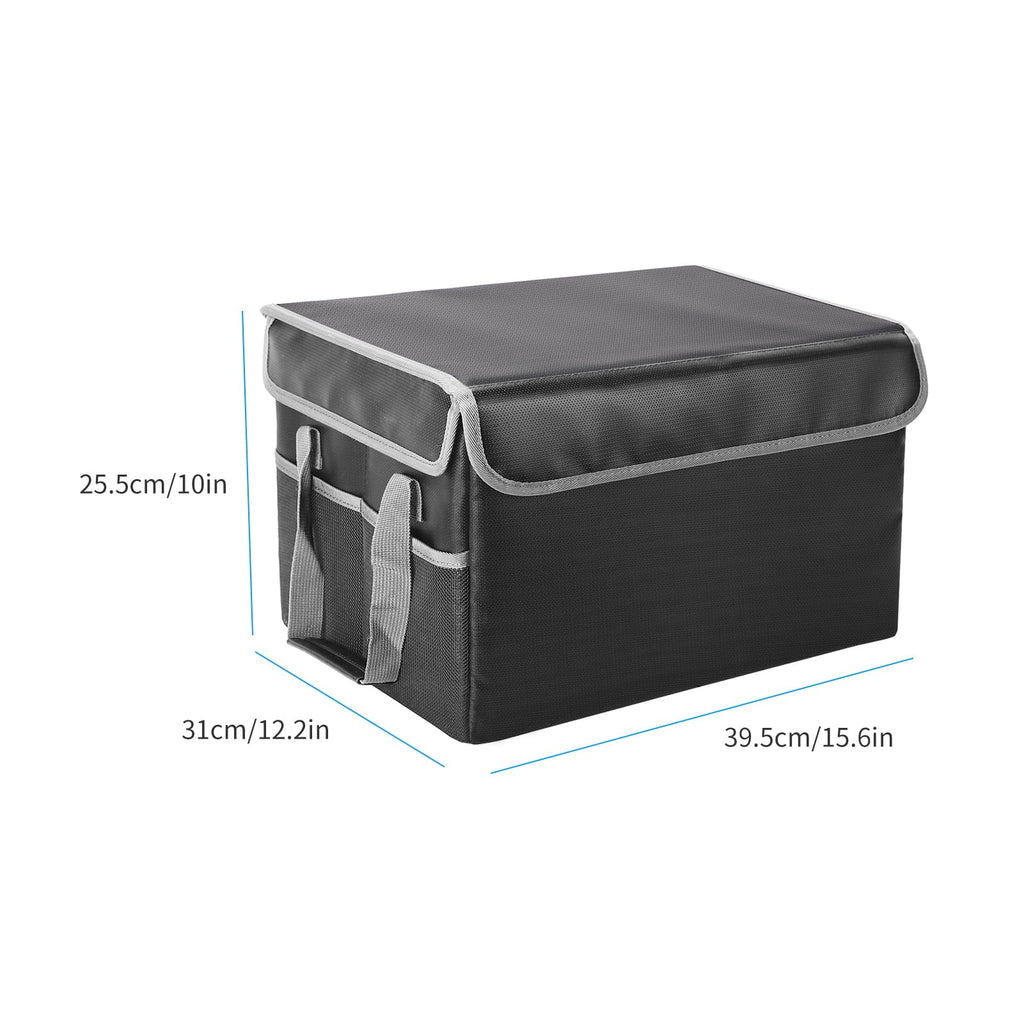 Irfora Fireproof Waterproof Storage Box, Excellent for Home Office Car, with Lid and Sturdy Handles