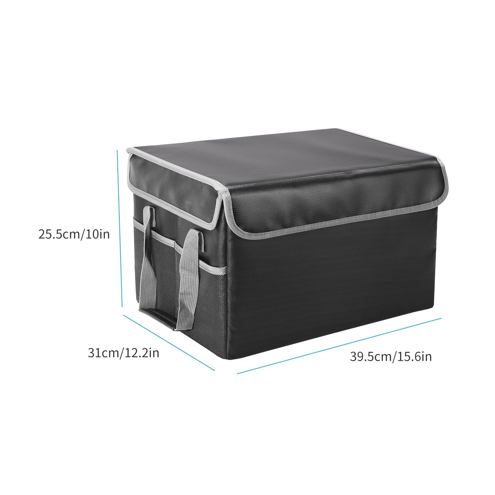 Irfora Fireproof Waterproof Storage Box, Excellent for Home Office Car, with Lid and Sturdy Handles