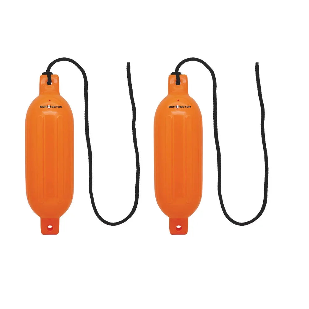 Extreme Max 3006.7581 Craft Inflatable Fender Value 2-Pack - 4.5" x 16", Neon Orange