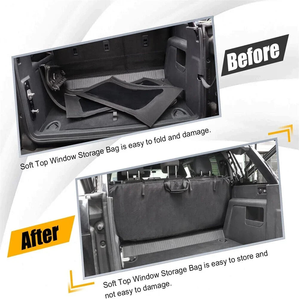 Soft Top Window Storage Bag 600D For 2021-2022 Ford Bronco Accessories 4 Door
