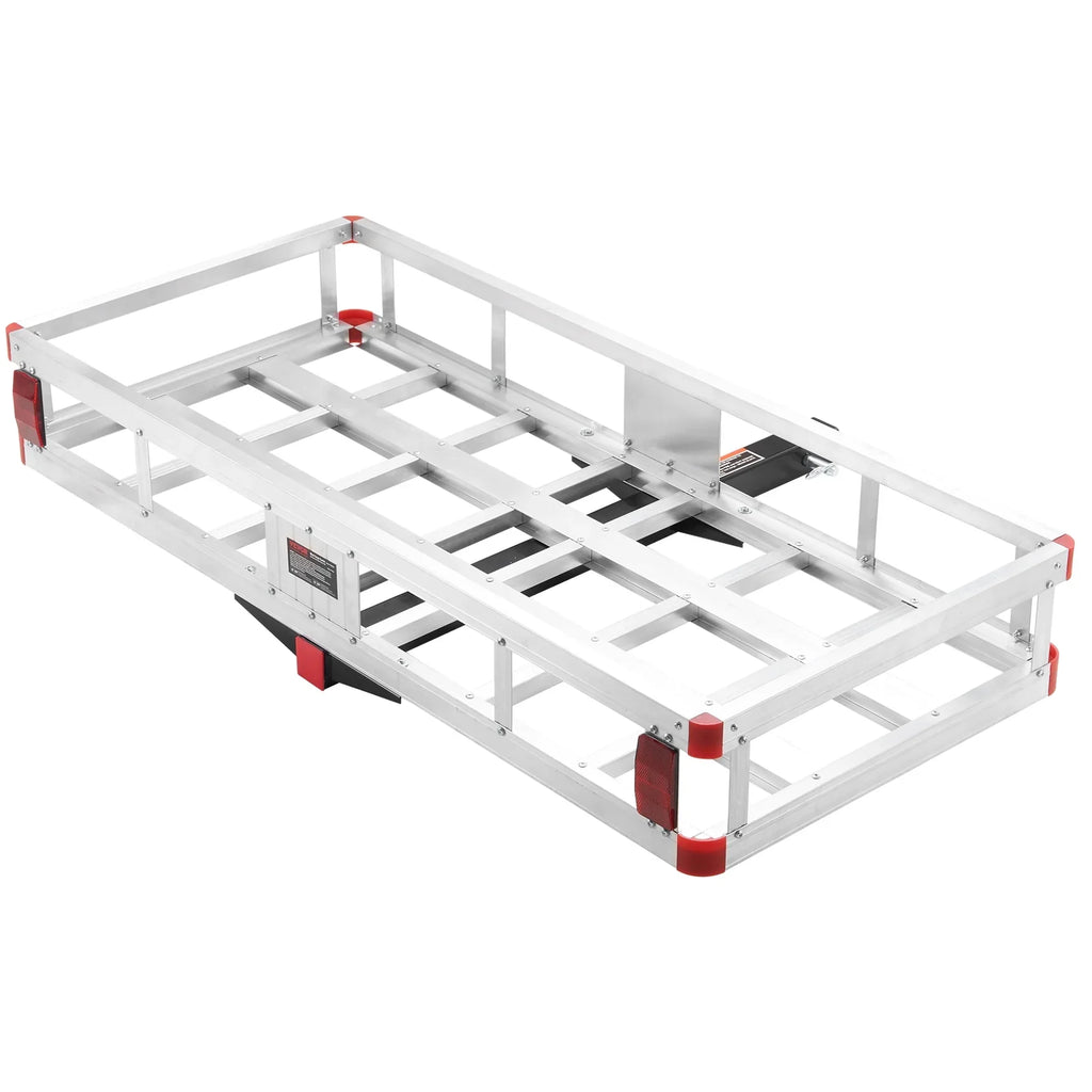 BENTISM Hitch Mount Cargo Carrier 47 x 20 x 6 in 500lb Aluminum Durable Fits 2" Receiver Cargo Basket for SUVs Sedans Vehicles