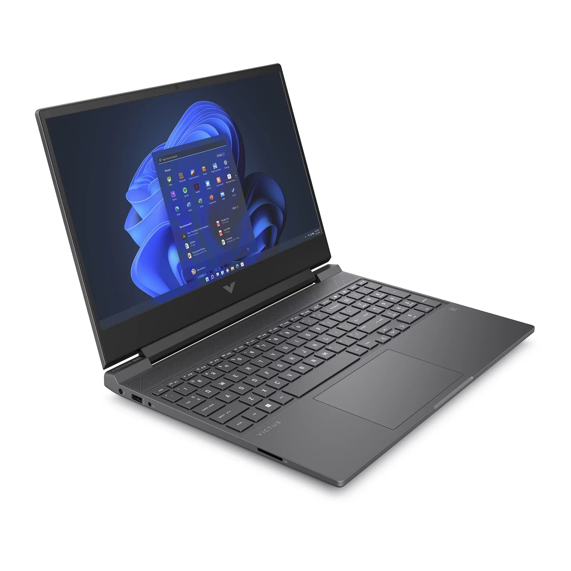 HP Victus 15.6" Notebook NVIDIA GeForce RTX 3050 8GB RAM 512GB SSD Mica Silver - Intel Core i5 i5-12500H - NVIDIA GeForce RTX 3050 - HP Wide Vision 720p HD camera - Wi-Fi 6 - Windows 11 Home