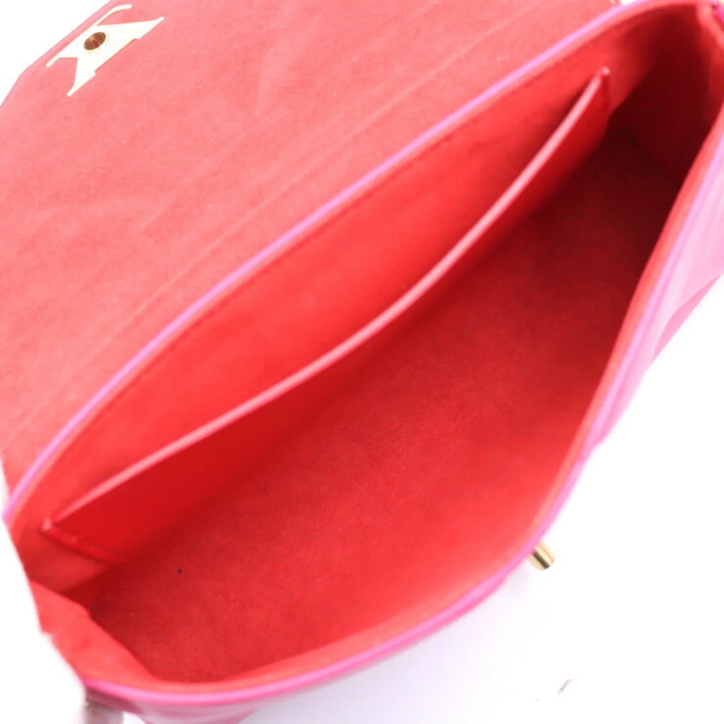 Pre-Owned LOUIS VUITTON Louis Vuitton love note shoulder bag M54501 leather red pink chain gold hardware (Good)