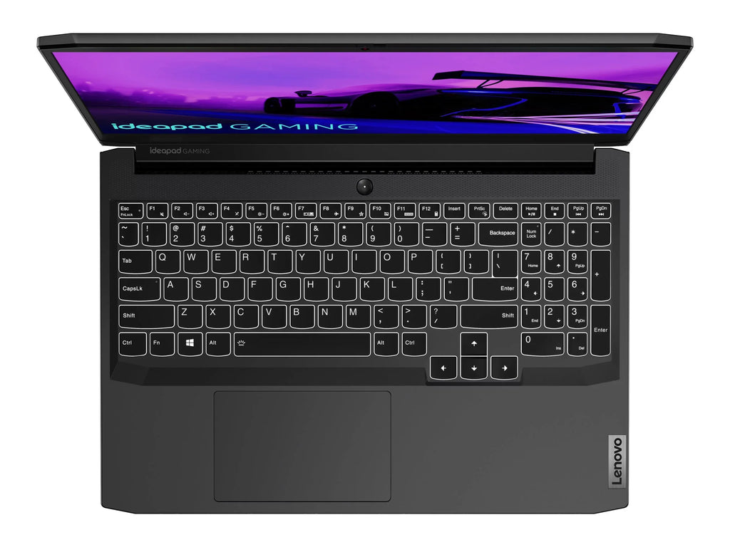 Lenovo IdeaPad Gaming 3 15ACH6 82K2 - 180-degree hinge design - AMD Ryzen 5 - 5600H / up to 4.2 GHz - Win 11 Home - GF GTX 1650 - 8 GB RAM - 512 GB SSD NVMe - 15.6" IPS 1920 x 1080 (Full HD) @ 120 Hz - 802.11a/b/g/n/ac/ax - shadow black - kbd: US
