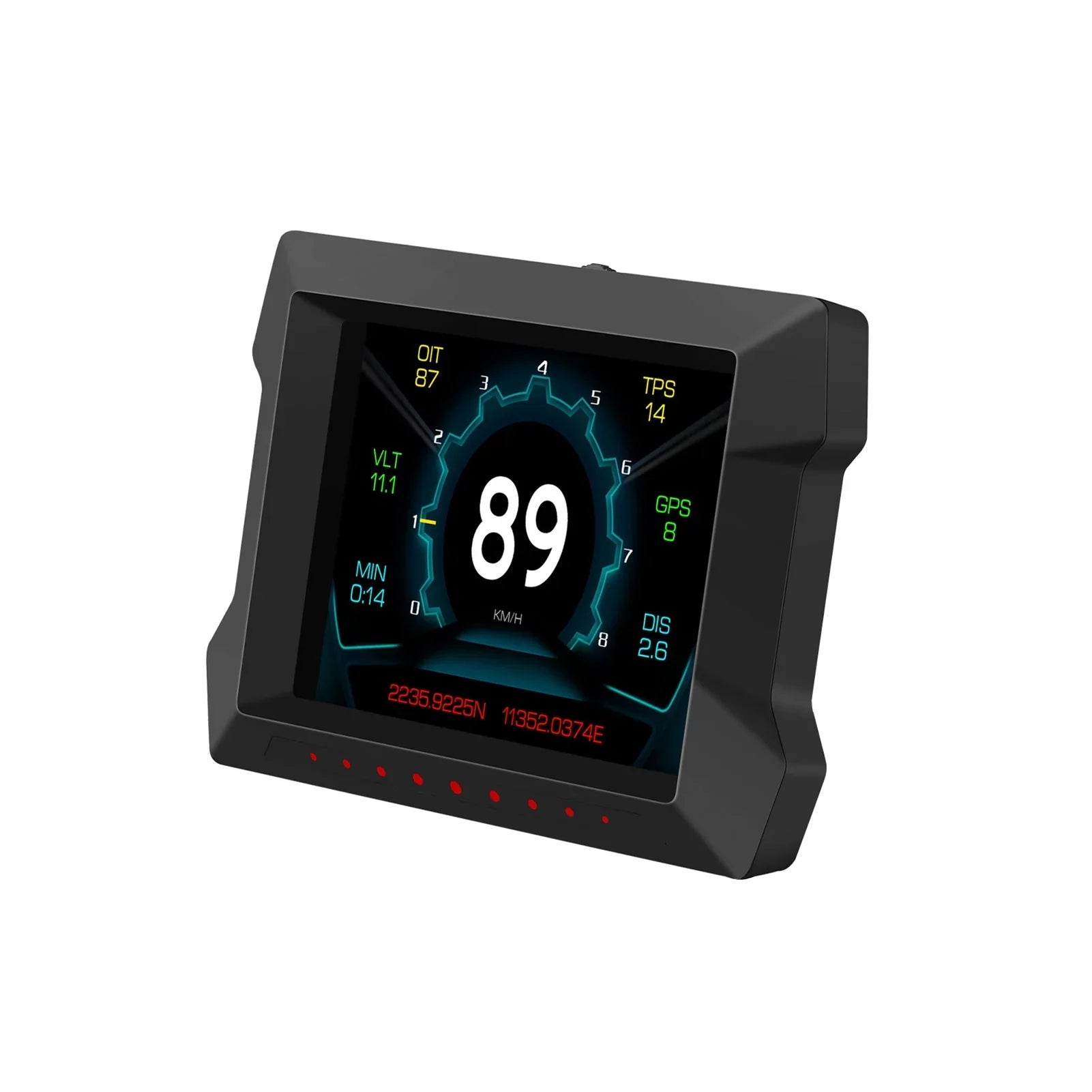 Multi-Functions Trip Computer P22 Universal Car HUD Car Gauge, OBDⅡ Diagnostic and Slope Meter Digital Speedometer Driving Computer Overspeed for All Vehicles