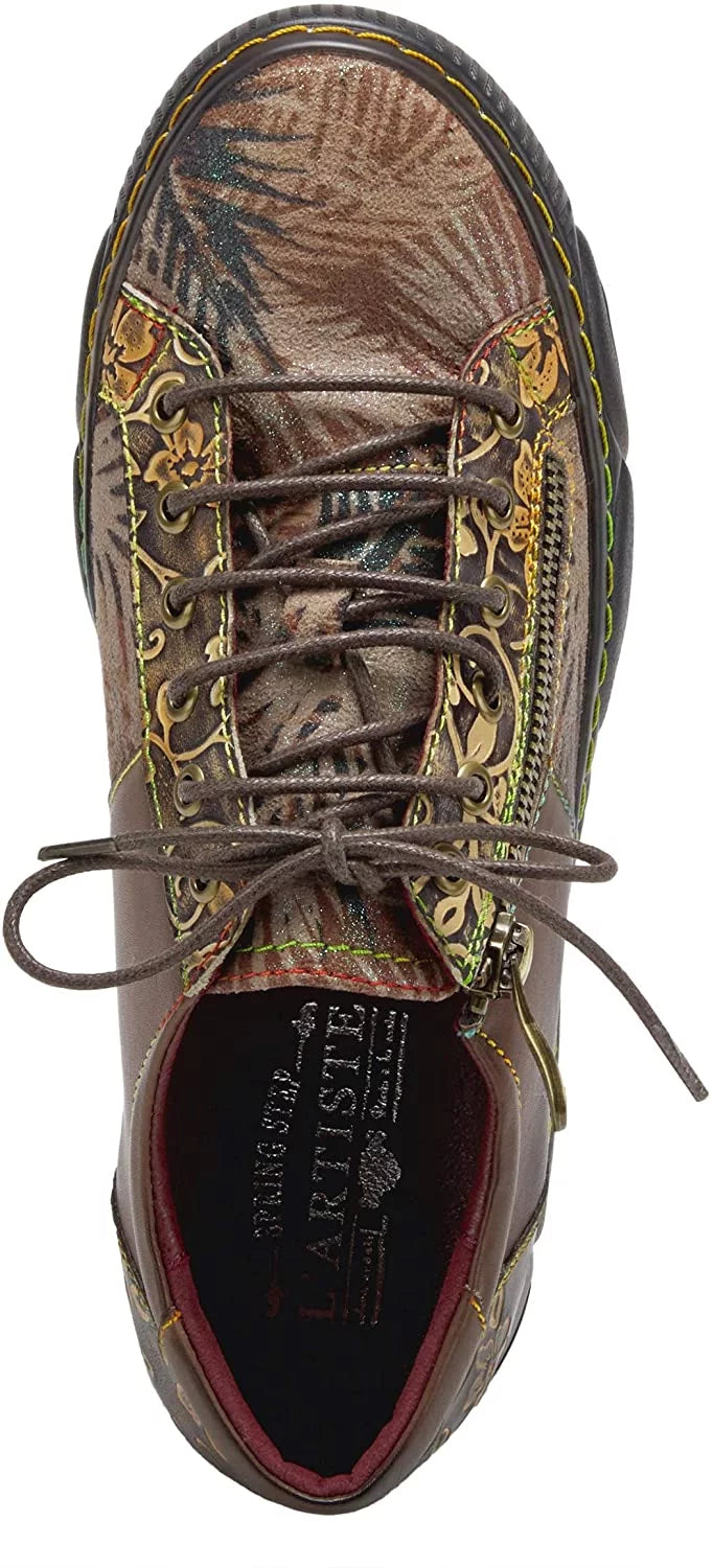 Spring Step LArtiste Womens Danli Sneaker 5.5-6 Taupe Multi
