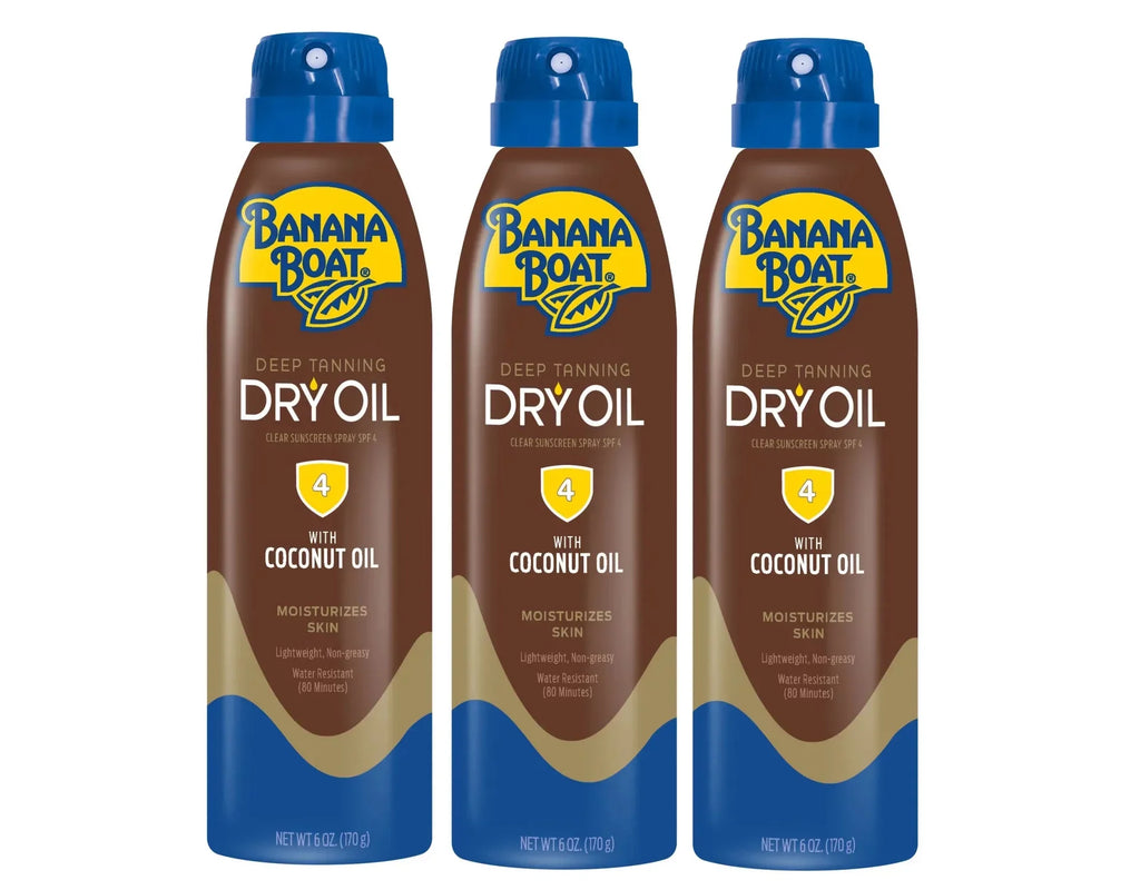 Banana Watercraft UltraMist Deep Tanning Dry Oil - SPF 4 - 6oz (Pack of 3)