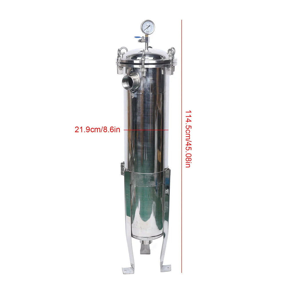 304 Stainless Steel Bag Filter Stainless Bag Filter Housing 30-40t/h 150PSI High Pressure Filtration 2 Bag Filter with Housing 150 Psi 30-40t/h DN50 Inner Wire 304 Stainless Steel Bag Filter Housing