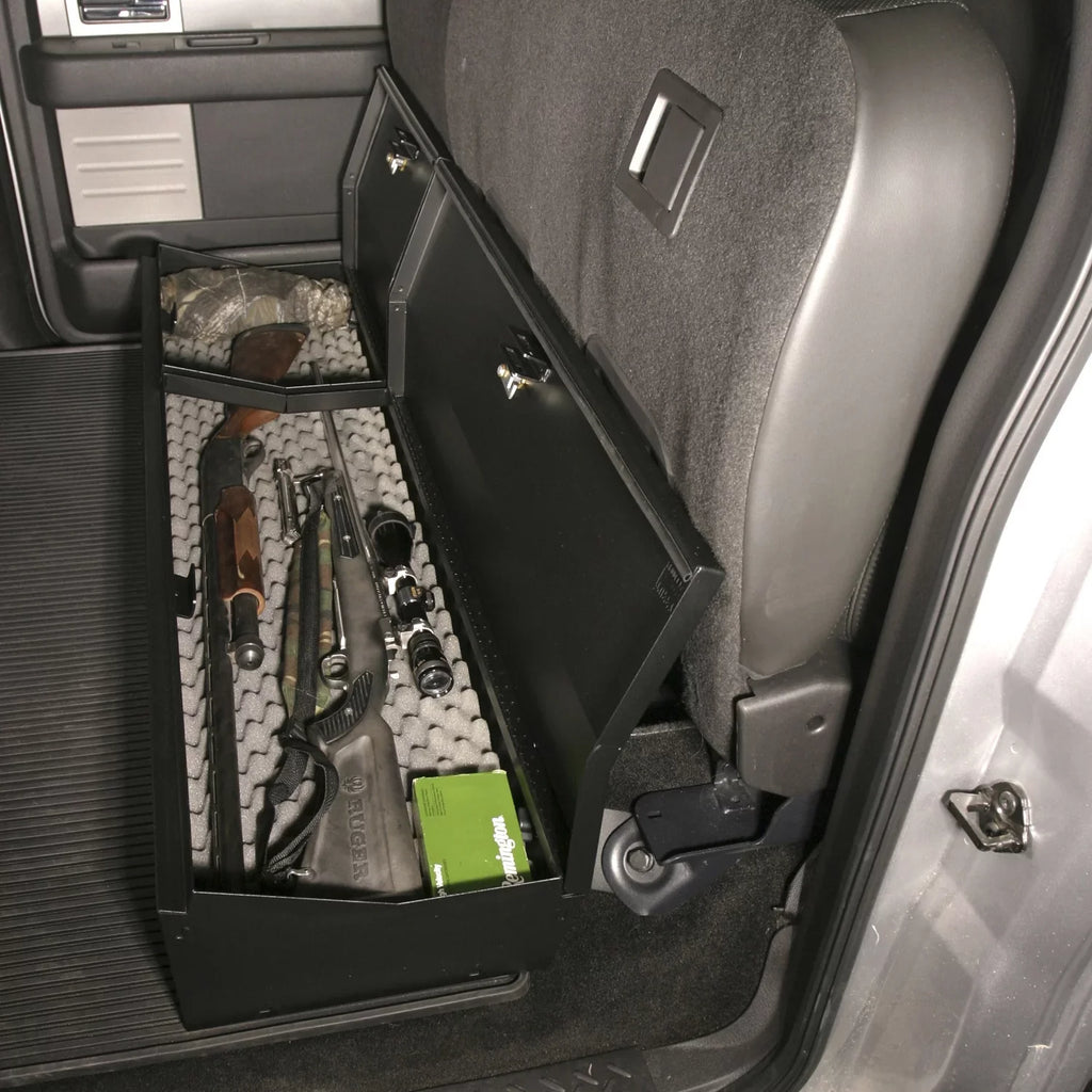 Tuffy Security Products 283-01 Under Seat Lockbox - Full Length; Black; 2009-2014 Ford F150 SuperCrew