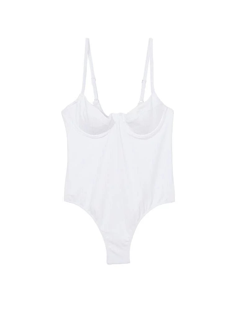 XLarge Victoria's Secret Essential Wicked One-Piece Swimsuit WHITE Underwire NEW