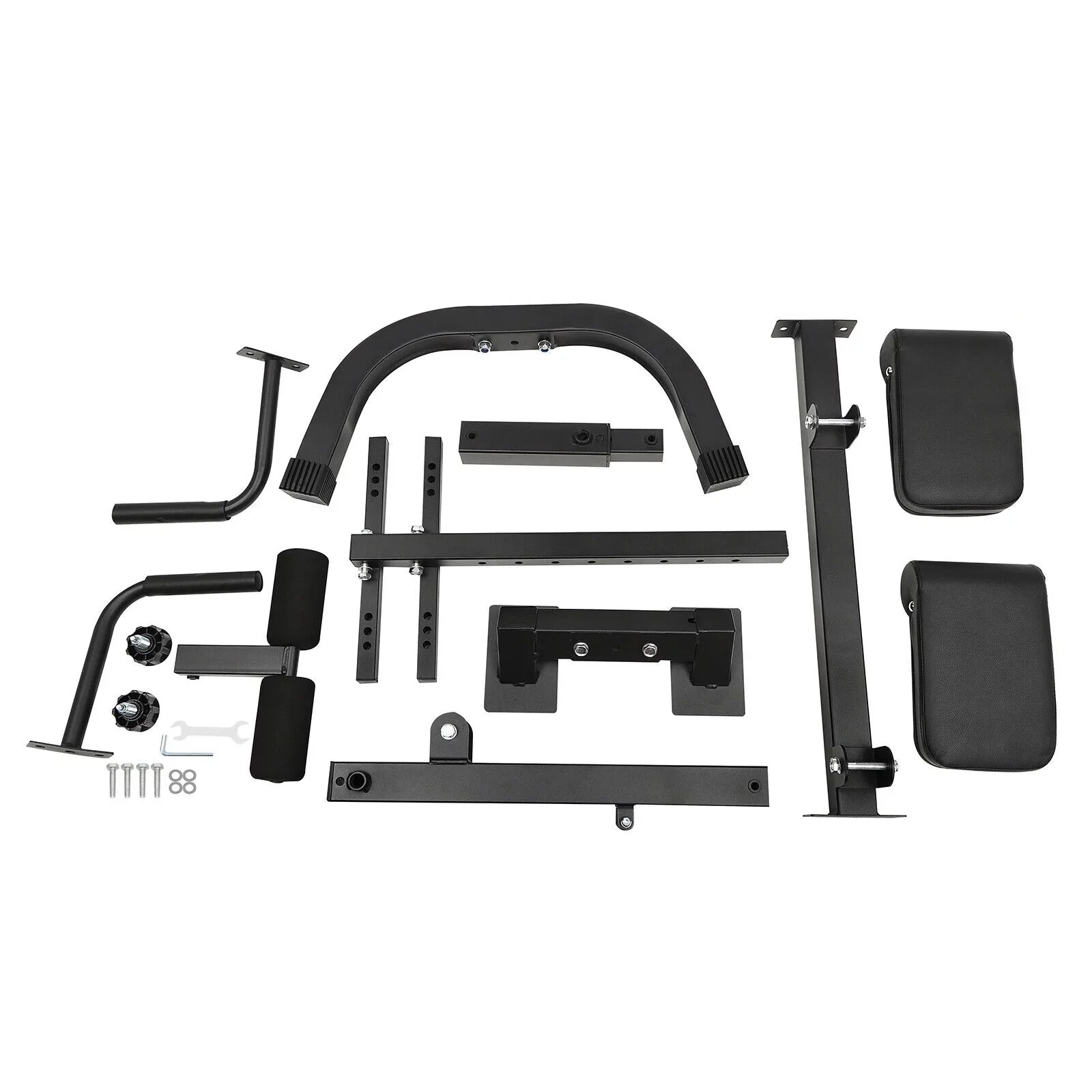 5 Position Tilt Angle Roman Chair Back Extension Machine, Hyperextension Bench W/ Angle Height Adjust 150kg/330lbs