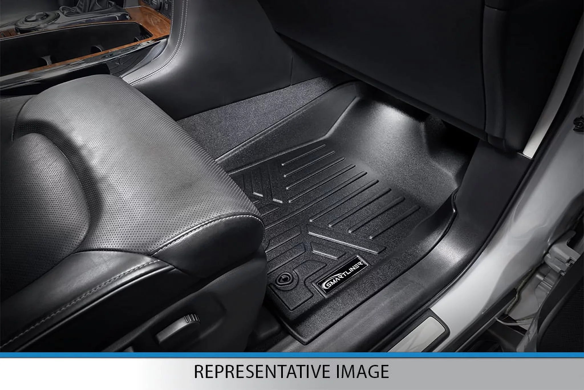 Smartliner All Climate Floor Mats 3 Rows Black Set for 2017-21 Chrysler Pacifica