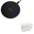 10W Fast Charging Ultra Slim Wireless Charger Pad w 18W Compact Adaptive Fast USB Home Wall AC Charger K3K for Nokia Lumia 1020 - Razer Phone 2 - Samsung Galaxy S9+ S9, S8+ S8 S7 S6 Edge+ Edge