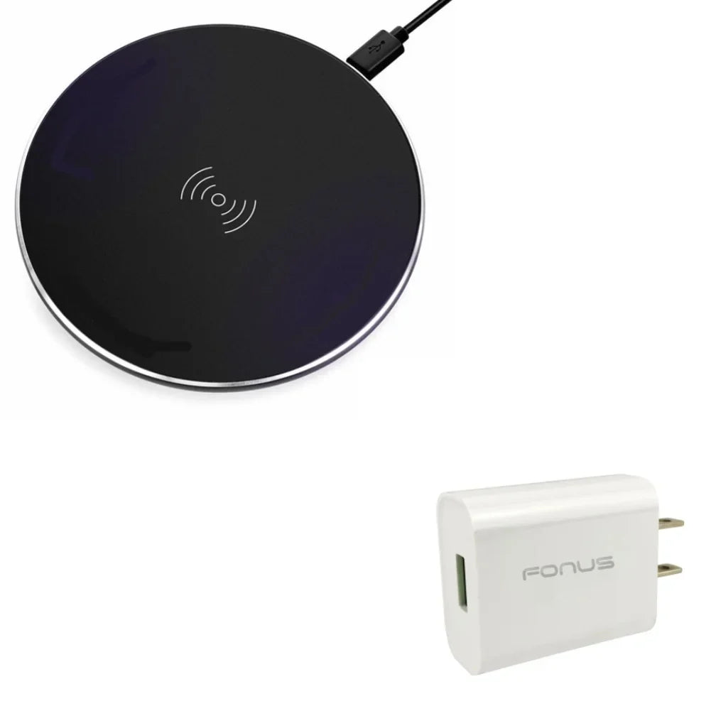 10W Fast Charging Ultra Slim Wireless Charger Pad w 18W Compact Adaptive Fast USB Home Wall AC Charger K3K for Nokia Lumia 1020 - Razer Phone 2 - Samsung Galaxy S9+ S9, S8+ S8 S7 S6 Edge+ Edge