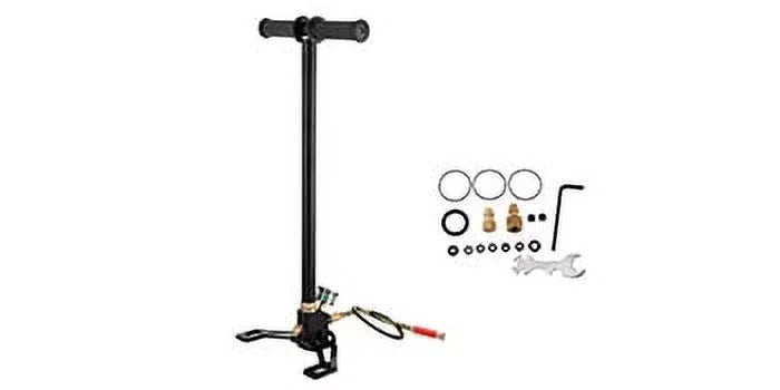 BENTISM 3 Stage PCP Air Gun Rifle Filling Stirrup Pump Hand Pump 4500PSI Charging Black New
