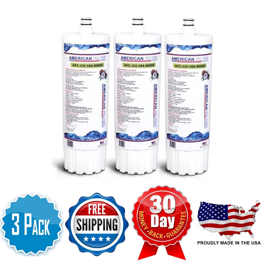 AFC Brand , Water Filters , Model # AFC-CH-104-9000S , Matching with 3M® Cuno® 55817-14 - 3 Pack - Made in U.S.A.