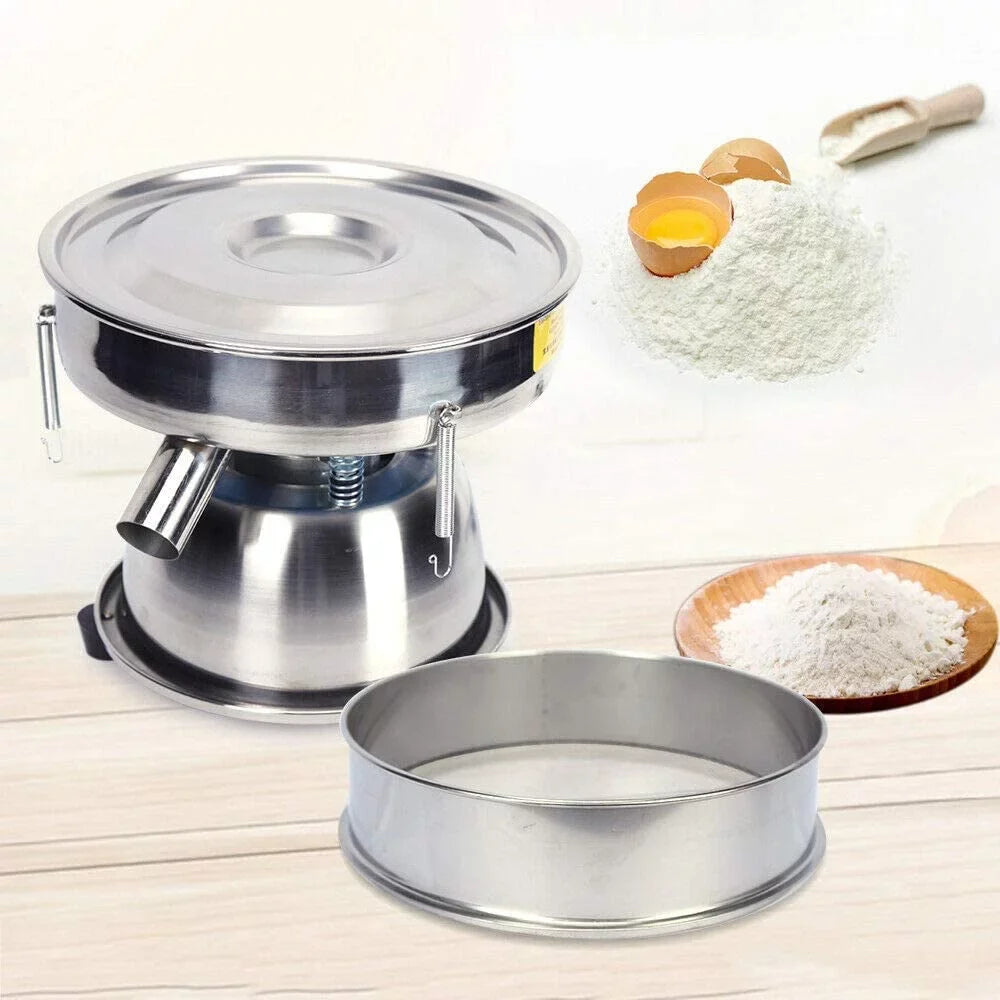 Electric Flour Sifter, Powder Vibration Sieve Machine Shaker Sifter for Commercial Home Kitchen Baking