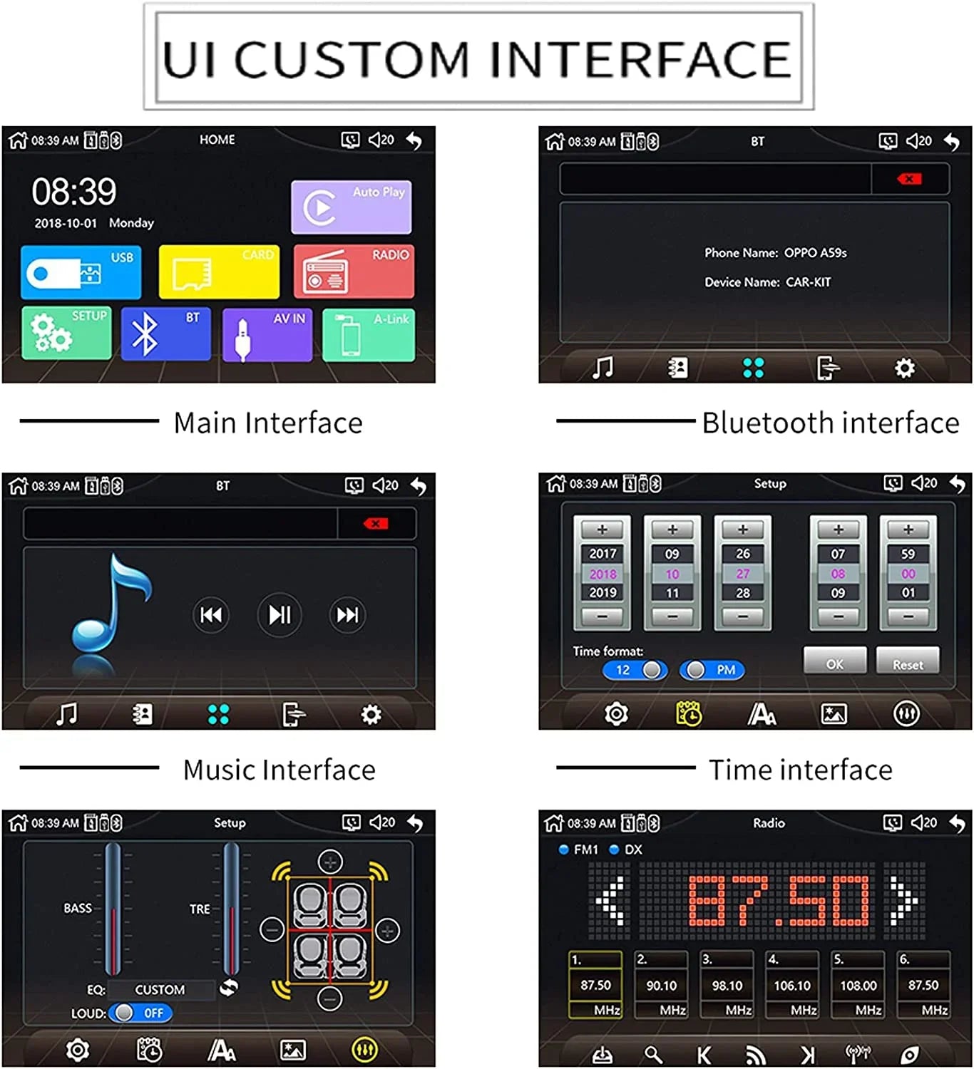 Binize 7 inch Car Stereo Radio Fitting with Carplay Android Auto Double Din Touchscreen Bluetooth Head Unit/MP5 Player/FM/AM,Support Reversing Image Input/Steering Wheel Control/USB/Remote