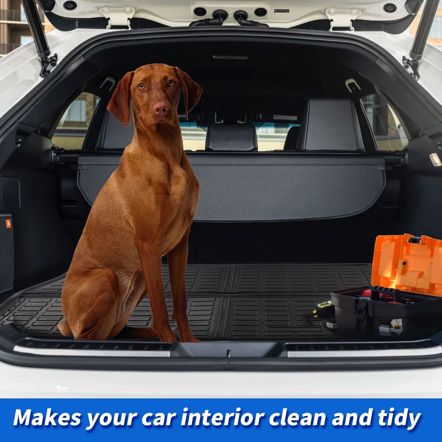 Cargo Liner Fit 2020 Tesla Model Y 7-Seat All Condition Rear Trunk Protection Cargo Tray Floor Mat for Tesla Model Y 2020 SUV Accessory , Black