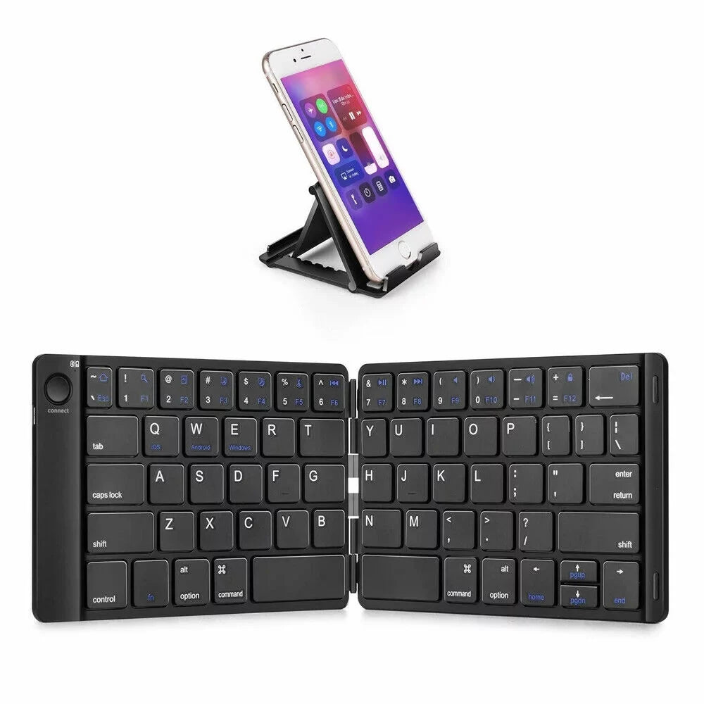 Mini Universal Wireless Bluetooth Keyboard Foldable Keyboard for iPhone iPad Tablet Samsung Android Phones PC Mac
