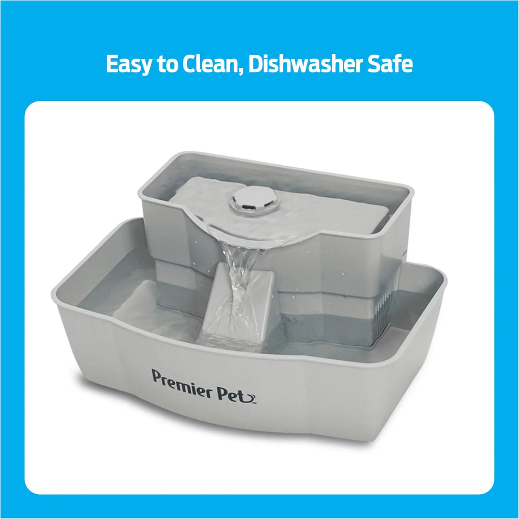 Premier Pet 100 oz. Pet Fountain - Automatic Water Fountain for Dogs and Cats