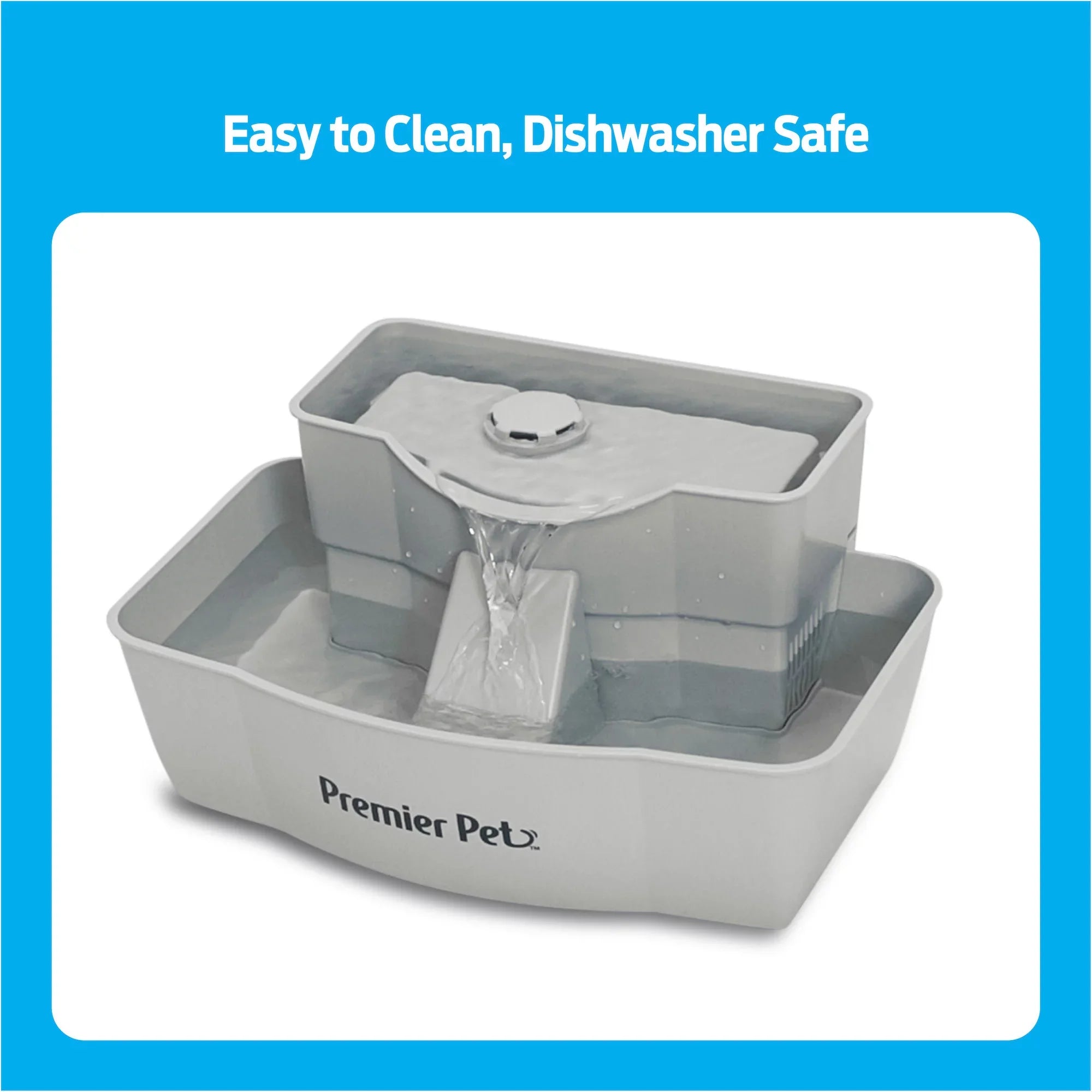 Premier Pet 100 oz. Pet Fountain - Automatic Water Fountain for Dogs and Cats