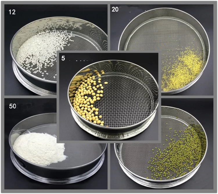 INTSUPERMAI 18 Mesh 304 Stainless Steel Filter Mesh Frame Sieves Micron Screen Lab Sieves and Wire Cloth 7.88" Diameter