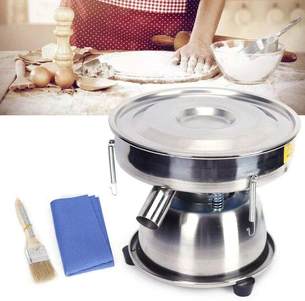 Electric Flour Sifter, Powder Vibration Sieve Machine Shaker Sifter for Commercial Home Kitchen Baking